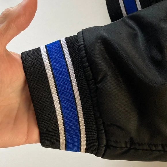Wonder Nation Black Bomber Jacket with Blue Accents - Picture 5 of 9